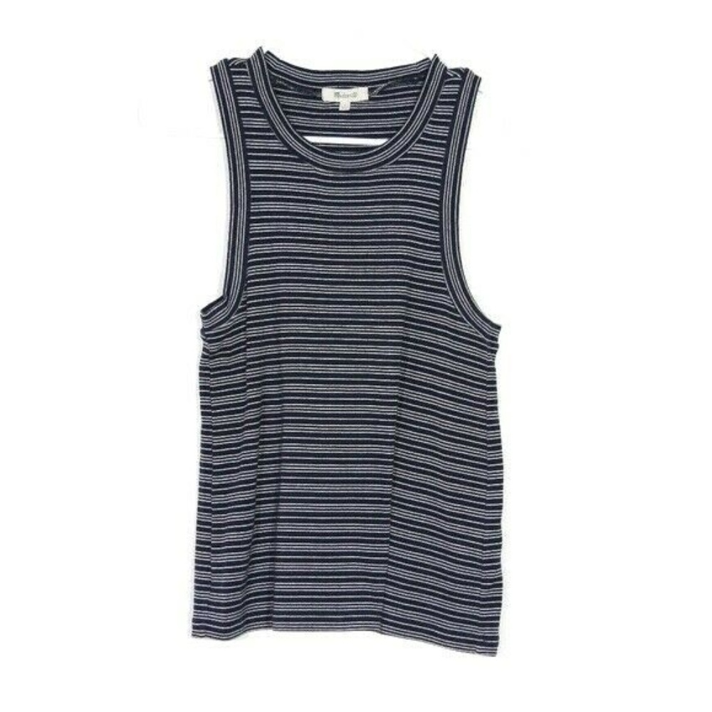Madewell Navy Striped Tank Top